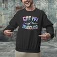 Swimming Eat My Bubbles Swim Watercolour Men Graphic Sweatshirt