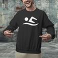 Swimming Silhouette Logo Men Graphic Sweatshirt Swimming Silhouette Logo Men Graphic Sweatshirt