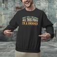 Swimming Swimmer Eating Swim Men Graphic Sweatshirt