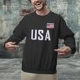 USA Flag Swim Swimming Sport Practice Equipment Men Women Men Graphic Sweatshirt