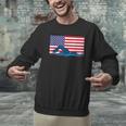 USA Flag Swimmer Swimming Sport Athlete Swim Swimming Men Graphic Sweatshirt