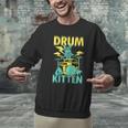 Women's Cute Drummer Cat Drum Kitten Men Graphic Sweatshirt