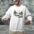 Canoe Ghost Camping Ghost Lake Halloween Spooky Fall Camping Men Graphic Sweatshirt
