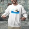 Cat Swimming Pool Men Graphic Sweatshirt