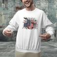 Drum Kit With American Flag Graphic For Musicians Men Graphic Sweatshirt Drum Kit With American Flag Graphic For Musicians Men Graphic Sweatshirt