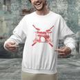Drum Kit Percussion For Drummer Percussionist Musician Men Graphic Sweatshirt