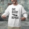 Eat Sleep Canoe Repeat Canoeing Outdoors Raglan Baseball Tee Men Graphic Sweatshirt