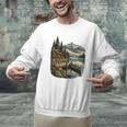 Lakeside Canoe Cabin Escape Scene Men Graphic Sweatshirt Lakeside Canoe Cabin Escape Scene Men Graphic Sweatshirt
