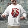 Meow Thai Funny Muay Thai And Cats Lover Men Graphic Sweatshirt