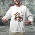 Skeleton Drummer Skull Drum Kit Halloween Men Graphic Sweatshirt