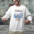 Swimming Never Underestimate A Woman Swim In Her Seventies Men Graphic Sweatshirt Swimming Never Underestimate A Woman Swim In Her Seventies Men Graphic Sweatshirt