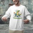 T-Rex Drumming With Drum Kit And Musical Notes Men Graphic Sweatshirt T-Rex Drumming With Drum Kit And Musical Notes Men Graphic Sweatshirt
