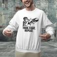 Women's Train Fight Repeat Nak Muay Thai Boxing Fighter Men Graphic Sweatshirt Women's Train Fight Repeat Nak Muay Thai Boxing Fighter Men Graphic Sweatshirt