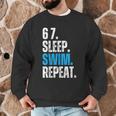 67 Sleep Swim Repeat Swimming Swimmer 67 Meme Men Graphic Sweatshirt