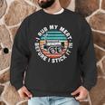 BBQ Dad Offset Smoker Pit Accessory I Rub My Meat Text Men Graphic Sweatshirt