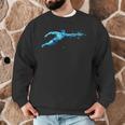 Blue Water Swimming In Freestyle Stroke Men Graphic Sweatshirt Blue Water Swimming In Freestyle Stroke Men Graphic Sweatshirt