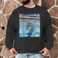 Competitive Swim Team Funny Kitty Cat Swimming Men Graphic Sweatshirt Competitive Swim Team Funny Kitty Cat Swimming Men Graphic Sweatshirt