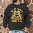 Cute Muay Thai Art For Men Women Kids Muay Thai Lovers Men Graphic Sweatshirt