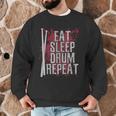 Drummer Eat Sleep Drum Repeat Drum Kit Musician Men Graphic Sweatshirt