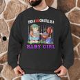Even A Dad Can Still Be A Baby Girl BBQ Dad Cat Grilling Men Graphic Sweatshirt