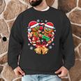 Gingerbread Cookies Christmas Fighting Muay Thai Men Graphic Sweatshirt