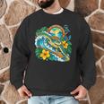 Green Sea Turtle Surfs Past a Canoe Paddle Sleeveless Men Graphic Sweatshirt Green Sea Turtle Surfs Past a Canoe Paddle Sleeveless Men Graphic Sweatshirt