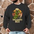 Grilling Dinosaur Grillasaurus T-Rex BBQ Dad Joke Men Graphic Sweatshirt