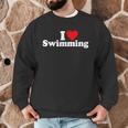 I LOVE HEART SWIMMING Men Graphic Sweatshirt