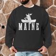 Maine Canoe Kayak Moose USA America Souvenir Men Graphic Sweatshirt
