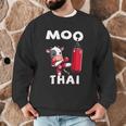 Moo Thai Muay Thai Thai Boxing For Kids Muay Thai Cow Men Graphic Sweatshirt Moo Thai Muay Thai Thai Boxing For Kids Muay Thai Cow Men Graphic Sweatshirt