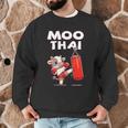 Moo Thai Muay Thai Cow Thai Boxing For Kids Muay Thai Men Graphic Sweatshirt