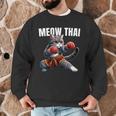 Muay Thai Cat Meow Thai Boxing Martial Art Kids Men Graphic Sweatshirt Muay Thai Cat Meow Thai Boxing Martial Art Kids Men Graphic Sweatshirt