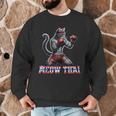 Muay Thai Cat Meow Thai Boxing Men Graphic Sweatshirt Muay Thai Cat Meow Thai Boxing Men Graphic Sweatshirt
