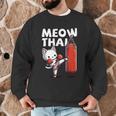 Muay Thai Cat Meow Thai Thai Boxing For Youth Muay Thai Men Graphic Sweatshirt