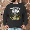 Muay Thai Elephant Martial Arts Thai Boxing Coach Lover Men Graphic Sweatshirt