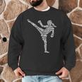 Muay Thai Martial Arts Typography Kickboxer Girls Kickboxing Men Graphic Sweatshirt