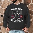 Muay Thai Puerto Rico Flag Martial Arts Thai Boxing Coach Men Graphic Sweatshirt