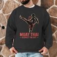 Muay Thai Respect The Art Martial Arts Kickboxing MMA Men Graphic Sweatshirt
