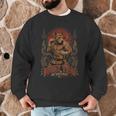 Muay Thai Roots Vintage Thai Boxing Fighter Thailand Dog Men Graphic Sweatshirt