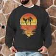 Muay Thai Shirt Retro Sunset 70s Vintage Muay Thai Men Graphic Sweatshirt