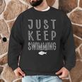 Pretty Fish Just Keep Swimming Men Graphic Sweatshirt Pretty Fish Just Keep Swimming Men Graphic Sweatshirt