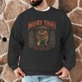 Retro Muay Thai Discipline Thai Boxing Warrior Art Men Graphic Sweatshirt
