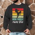 Retro Muay Thai Vintage MMA Martial Arts Thailand Boxing Men Graphic Sweatshirt