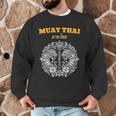 Sak Yant Muay Thai Art Tattoo Twin Tiger Kickboxing Thailand Men Graphic Sweatshirt