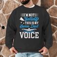 Swim Dad Voice Swimming Dad Of A Swimmer Father Men Graphic Sweatshirt