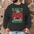 Swimming Coach Christmas Xmas Swimming Santa Men Graphic Sweatshirt