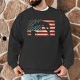 Swimming Swim Team Distressed American Flag USA Swimmer Men Graphic Sweatshirt Swimming Swim Team Distressed American Flag USA Swimmer Men Graphic Sweatshirt