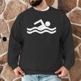Swimming Symbol Men Graphic Sweatshirt Swimming Symbol Men Graphic Sweatshirt