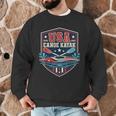 USA Canoe Kayak Paddling American Flag Emblem Men Graphic Sweatshirt