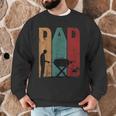 Vintage BBQ Dad Silhouette Father's Day Retro Men Graphic Sweatshirt